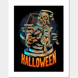 Halloween mummy Posters and Art